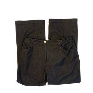 [St. John] Gray Diamond Embellished Pants - Size 12